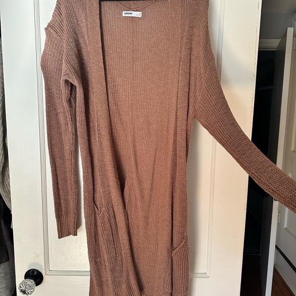 Sonoma Tan Open-Front Cardigan - Picture 1 of 3